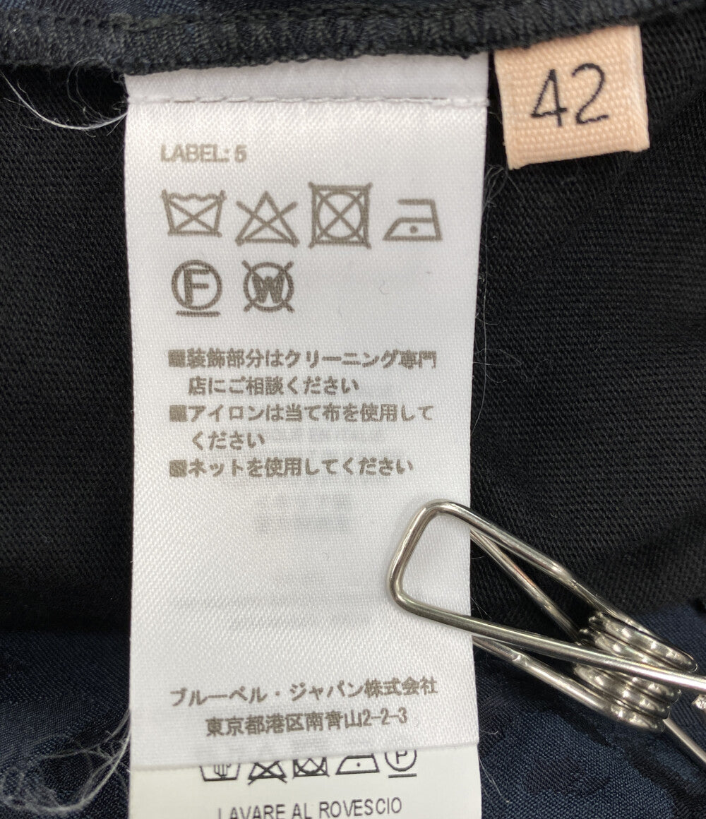 美品 PLAN C 長袖ワンピース アシンメトリーワンピースドレス 41.ABCAF09KHZTV027 レディース SIZE 42 プラン シー