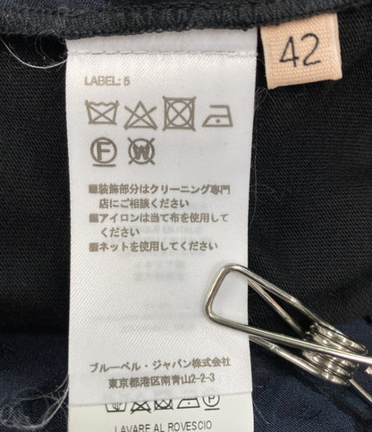 美品 PLAN C 長袖ワンピース アシンメトリーワンピースドレス 41.ABCAF09KHZTV027 レディース SIZE 42 プラン シー