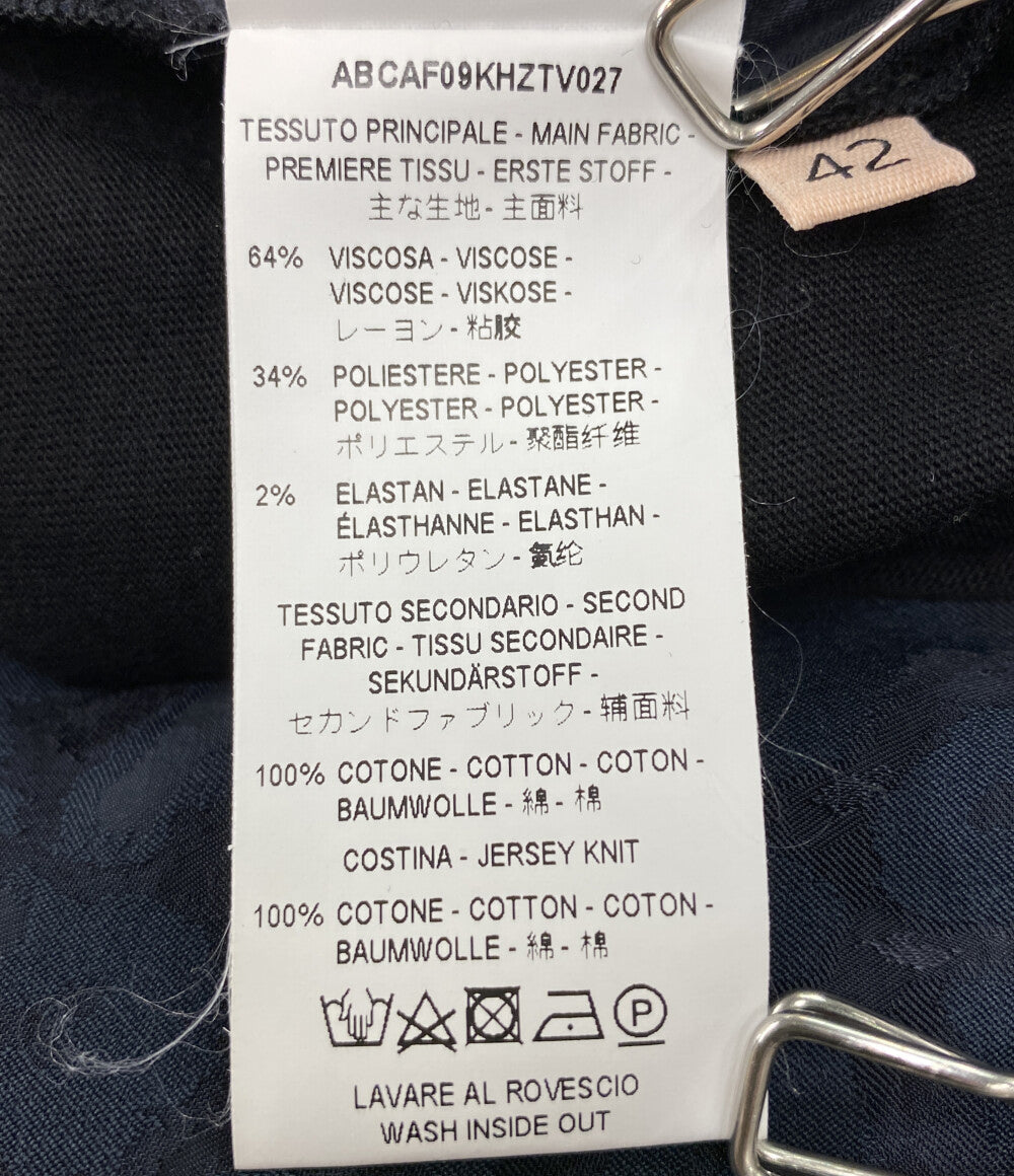 美品 PLAN C 長袖ワンピース アシンメトリーワンピースドレス 41.ABCAF09KHZTV027 レディース SIZE 42 プラン シー