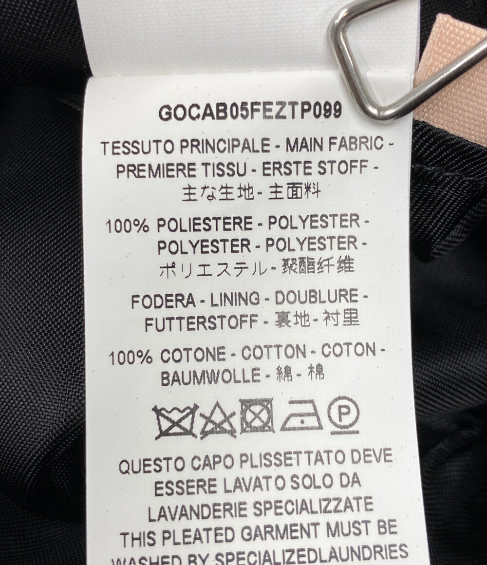 美品 PLAN C プリーツロングスカート ブラック 32.GOCAB05FEZTP099 レディース SIZE 36 プラン シー