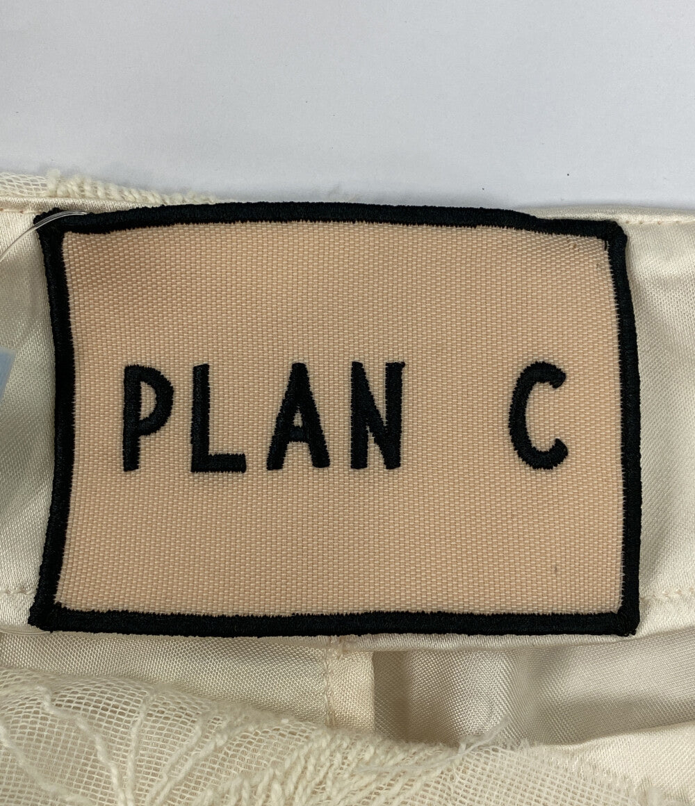 美品 PLAN C フラワー刺繍スカート 41.GOCAE53FHZTC105 レディース SIZE 36 プラン シー