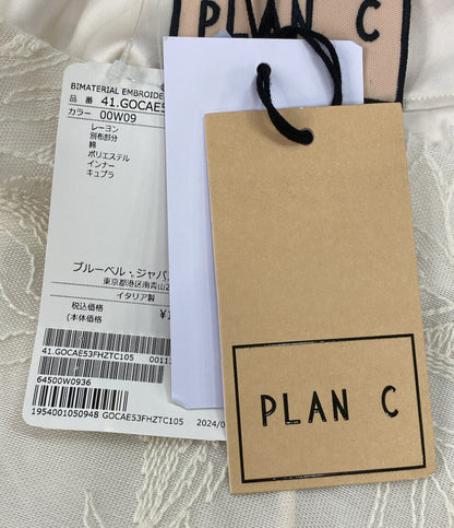 美品 PLAN C フラワー刺繍スカート 41.GOCAE53FHZTC105 レディース SIZE 36 プラン シー