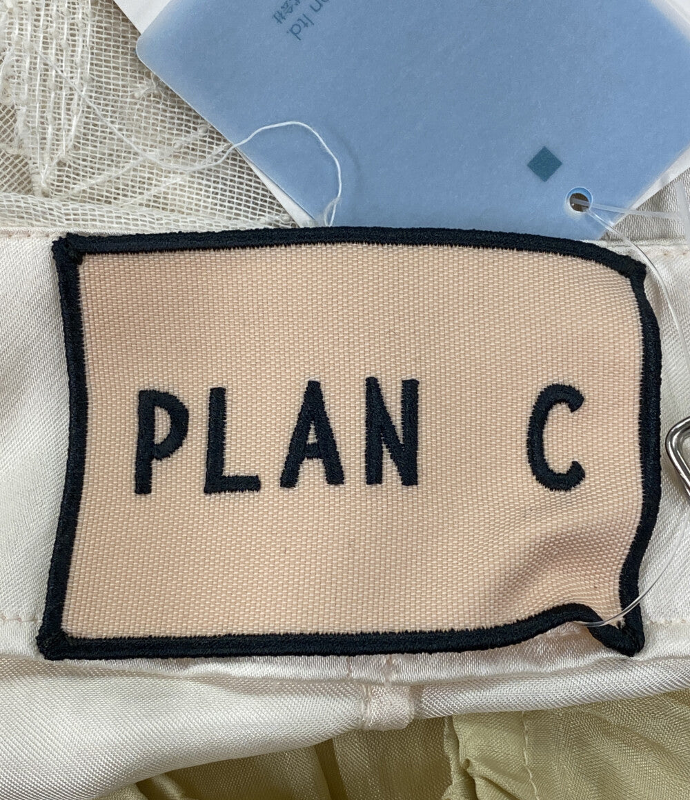美品 PLAN C フラワー刺繍スカート 41.GOCAE53FHZTC105 レディース SIZE 38 プラン シー