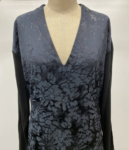 美品 PLAN C 長袖ワンピース アシンメトリーワンピースドレス 41.ABCAF09KHZTV027 レディース SIZE 36 プラン シー