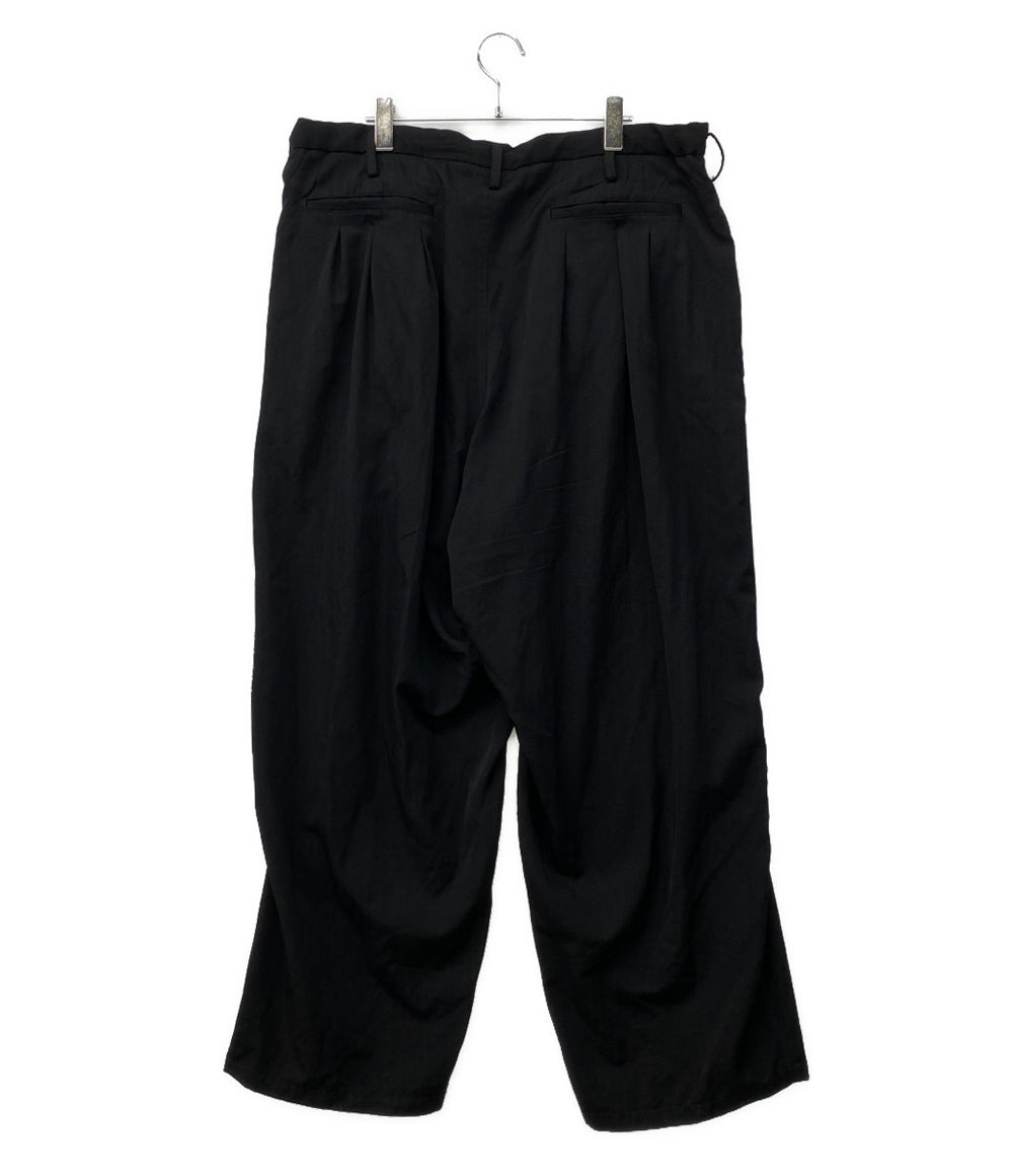 Y's for men ワイドパンツ WOOL GABARDINE 12 TUCK PANTS 2026AW MW-P02-100 メンズ SIZE 3 ワイズ フォー メン