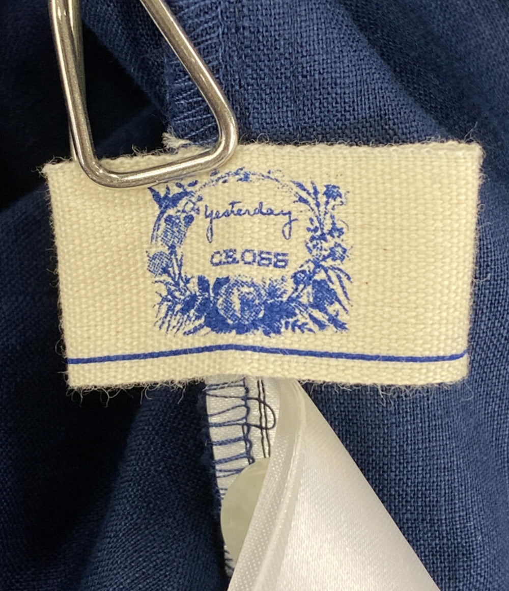 美品 Cotton House Aya Yesterday CROSS コットンハウス アヤ イエスタデイ クロス リネンワンピース レディース SIZE M