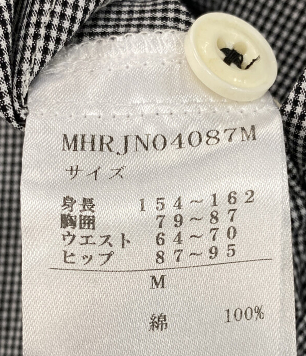 美品 Cotton House Aya コットンハウスアヤ 五分袖シャツワンピース 切替 レディース SIZE M