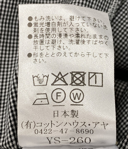 美品 Cotton House Aya コットンハウスアヤ 五分袖シャツワンピース 切替 レディース SIZE M