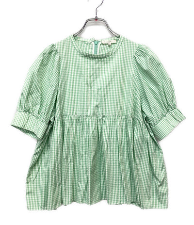 yori 半袖シャツ YR21-23143SM ギンガムチェック レディース SIZE 36 ヨリ