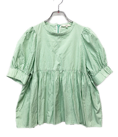 yori 半袖シャツ YR21-23143SM ギンガムチェック レディース SIZE 36 ヨリ