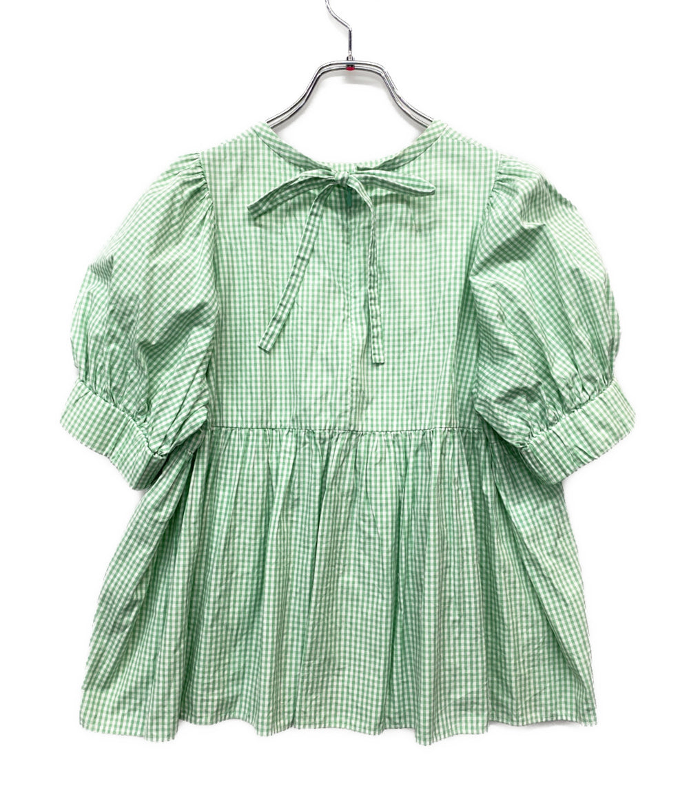 yori 半袖シャツ YR21-23143SM ギンガムチェック レディース SIZE 36 ヨリ