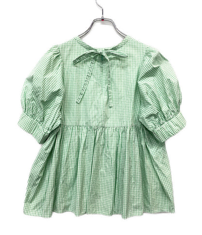 yori 半袖シャツ YR21-23143SM ギンガムチェック レディース SIZE 36 ヨリ