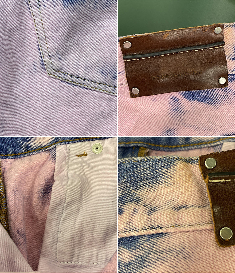 DRIES VAN NOTEN デニムパンツ ピンク染め ワイド 24SS メンズ SIZE 31 ドリスヴァンノッテン