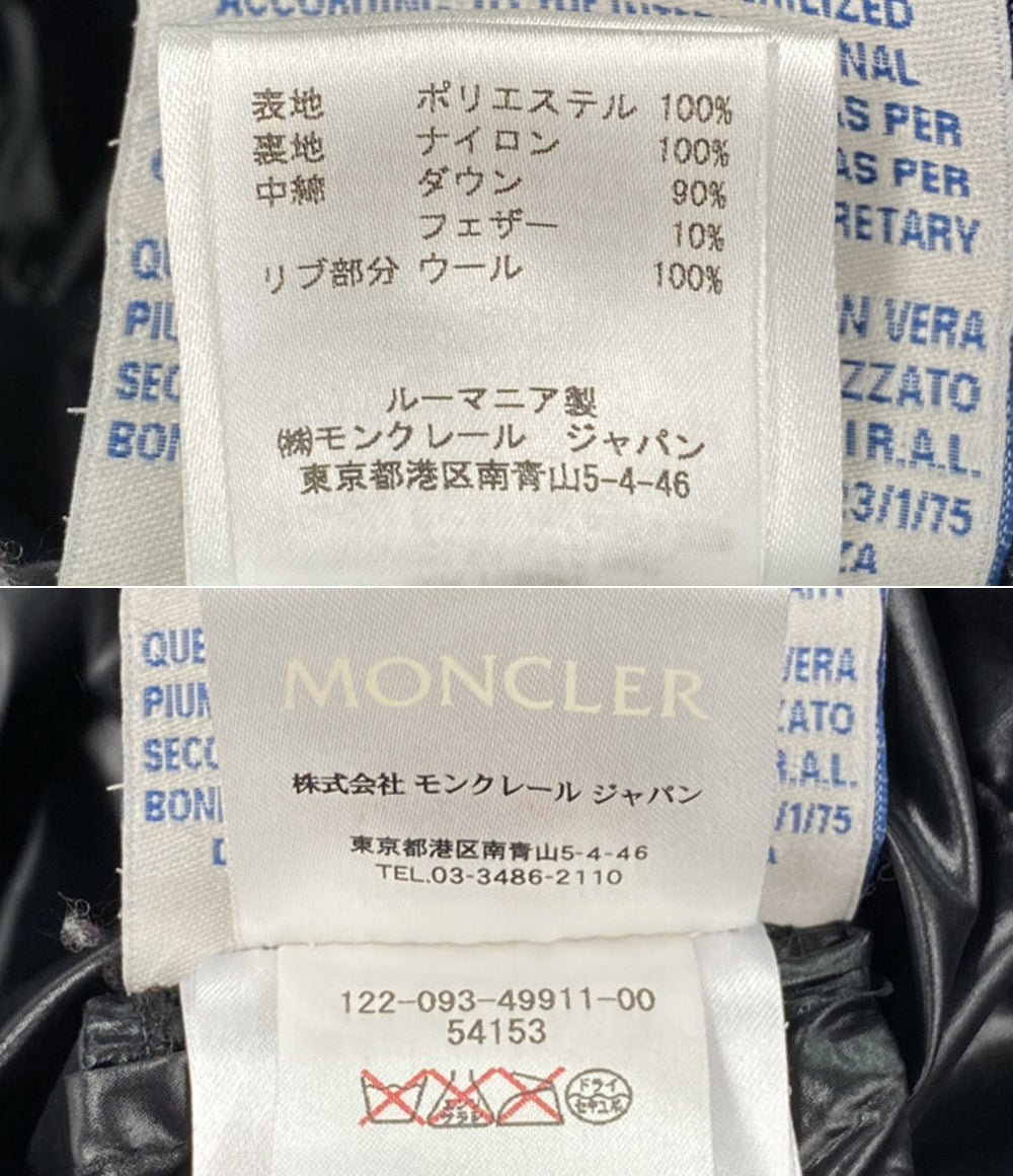 MONCLER ダウンコート chacal giubbotto ブラック レディース SIZE 1 モンクレール