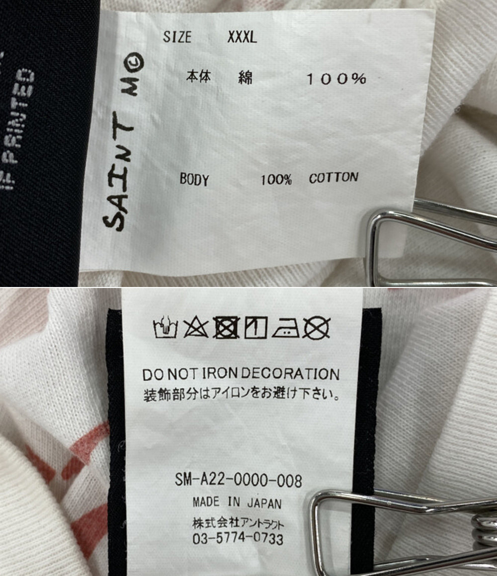 SAINT MICHAEL 半袖Ｔシャツ SM-A22-0000-008 ホワイト メンズ SIZE XXXL セントマイケル