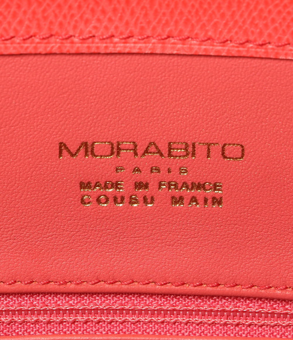 MORABITO ハンドバッグ レザー サーモンピンク オルセー レディース モラビト