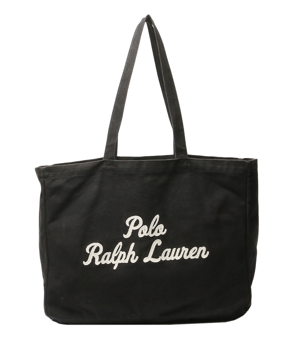POLO RALPH LAUREN トートバッグ ブラック エンブロイダリー レディース ポロ・ラルフローレン