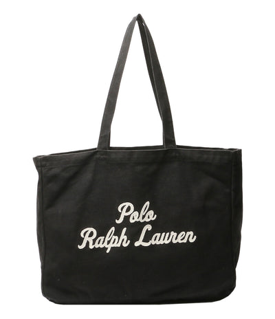 POLO RALPH LAUREN トートバッグ ブラック エンブロイダリー レディース ポロ・ラルフローレン