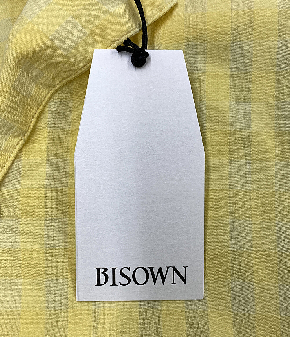 美品 BISOWN ビソウン 長袖シャツ イエロー 26S-BIS-SH22F メンズ SIZE 3
