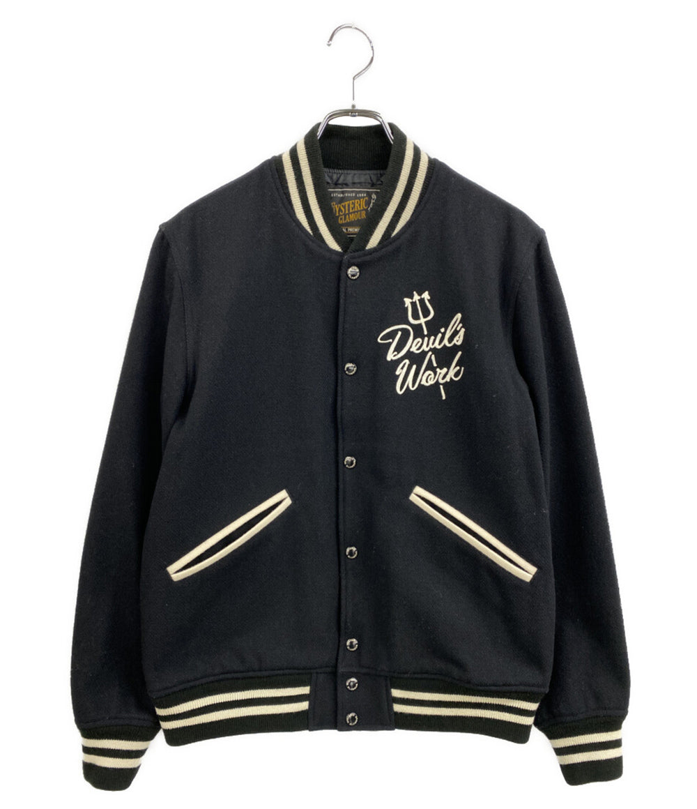 HYSTERIC GLAMOUR スタジャン ブラック 02183AB11 メンズ SIZE M ヒステリックグラマー