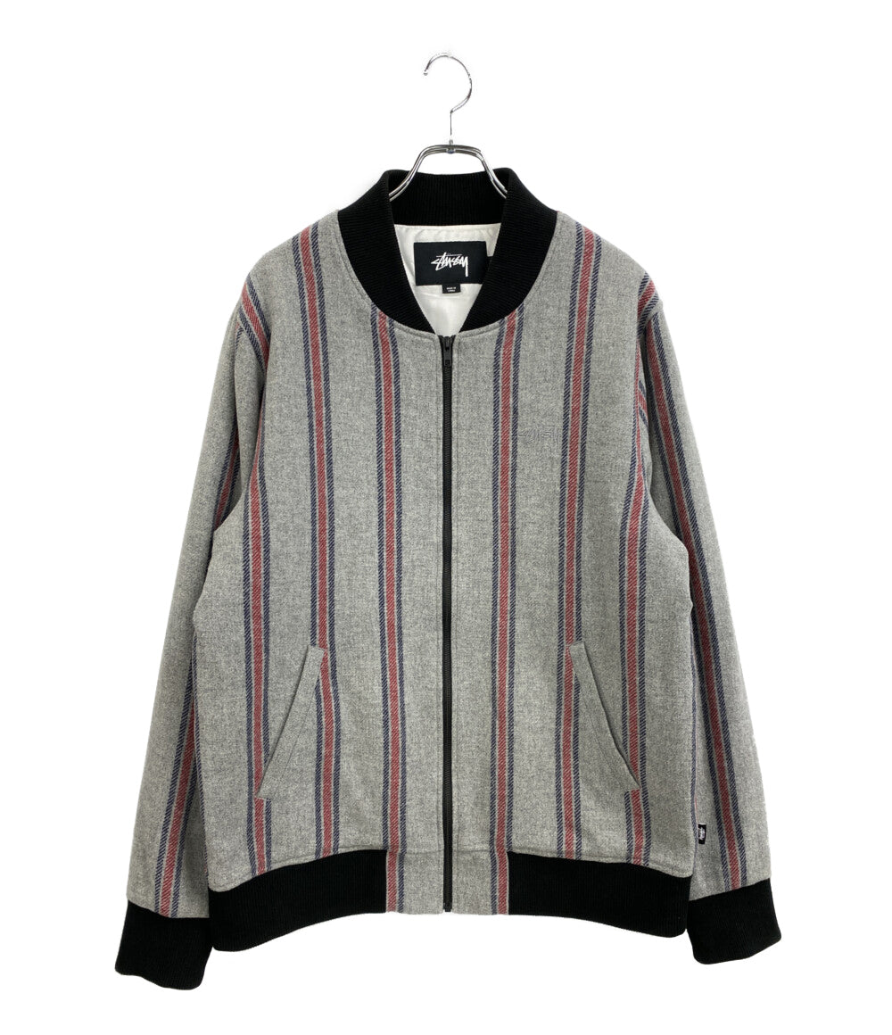 STUSSY ブルゾン ストライプ ボンバージャケット メンズ SIZE XL ステューシー