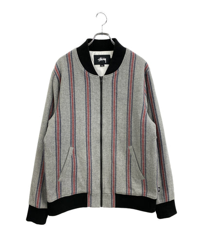 STUSSY ブルゾン ストライプ ボンバージャケット メンズ SIZE XL ステューシー