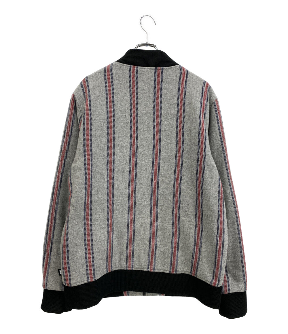 STUSSY ブルゾン ストライプ ボンバージャケット メンズ SIZE XL ステューシー