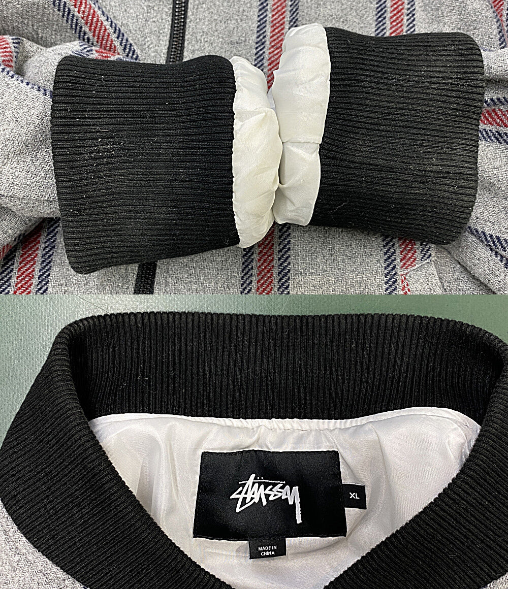 STUSSY ブルゾン ストライプ ボンバージャケット メンズ SIZE XL ステューシー
