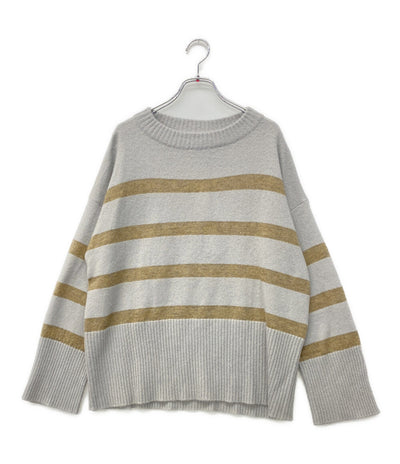 FABIANA FILIPPI 長袖ニット ボーダー 肩ラメ MAD222B609 レディース SIZE 42/S ファビアナ フィリッピ
