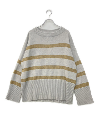 FABIANA FILIPPI 長袖ニット ボーダー 肩ラメ MAD222B609 レディース SIZE 42/S ファビアナ フィリッピ
