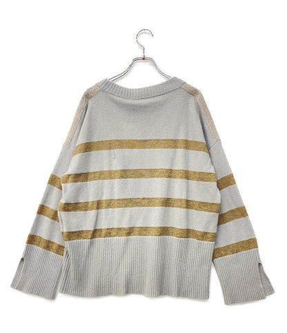 FABIANA FILIPPI 長袖ニット ボーダー 肩ラメ MAD222B609 レディース SIZE 42/S ファビアナ フィリッピ