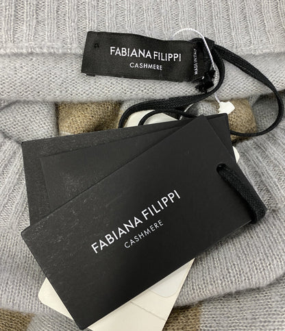 FABIANA FILIPPI 長袖ニット ボーダー 肩ラメ MAD222B609 レディース SIZE 42/S ファビアナ フィリッピ