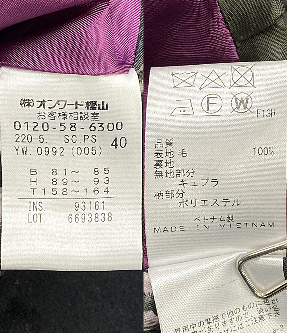 美品 PAUL SMITH コート BLK レディース SIZE 40 ポールスミス