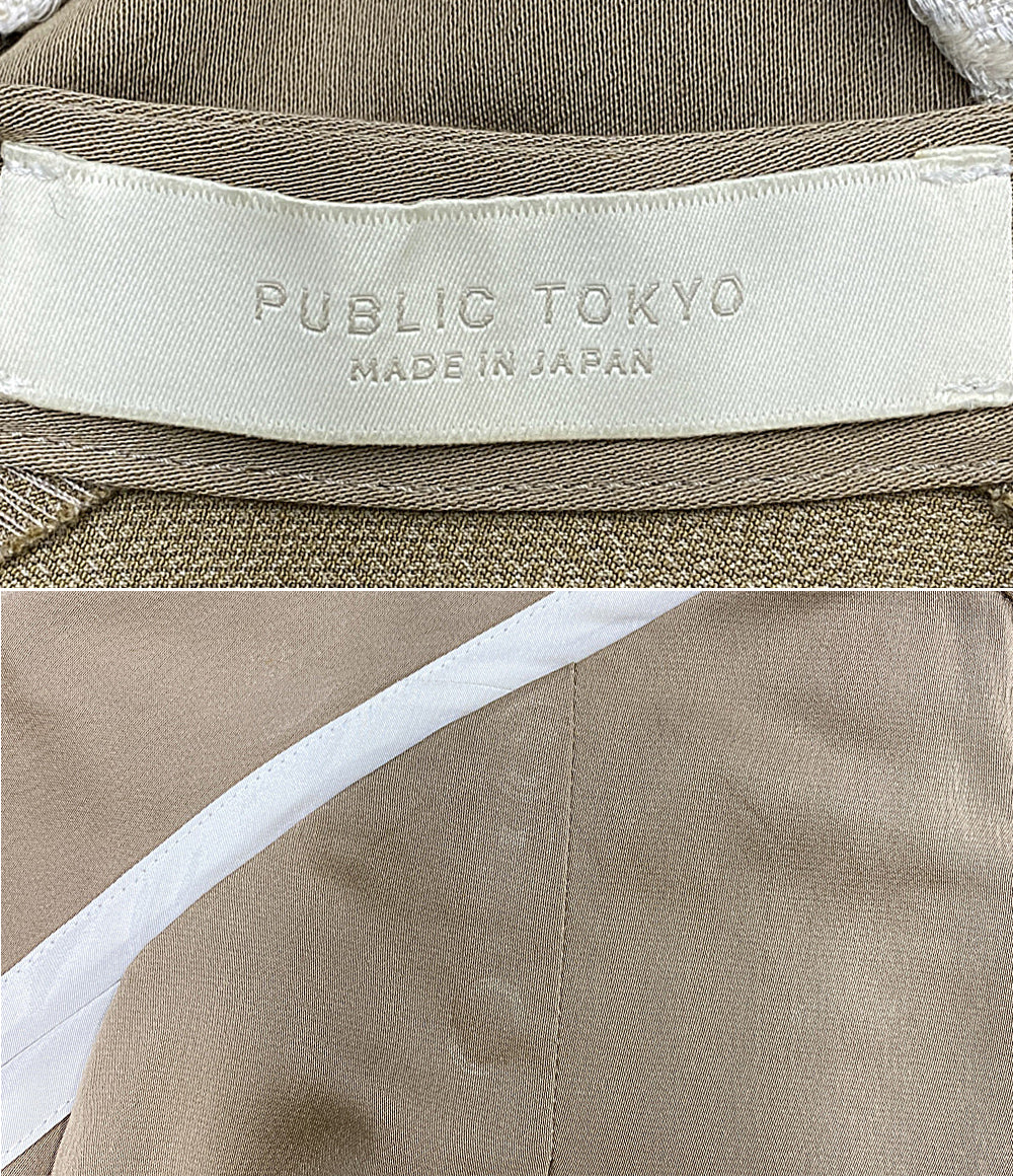 PUBLIC TOKYO ワンピース ブラウスレイヤードジャンパースカートセット 162510010 レディース SIZE F パブリック トウキョウ