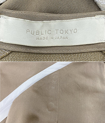PUBLIC TOKYO ワンピース ブラウスレイヤードジャンパースカートセット 162510010 レディース SIZE F パブリック トウキョウ