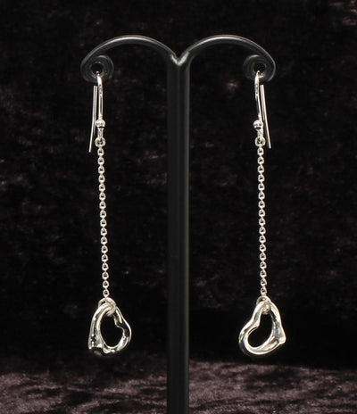 美品 ティファニー ピアス SV925 オープンハート スイング ドロップ レディース TIFFANY&Co.