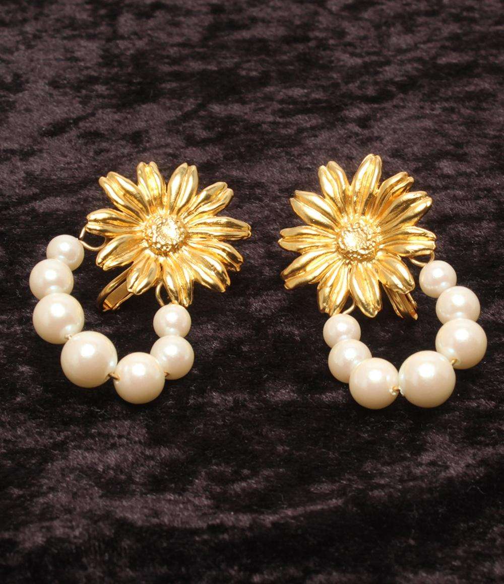 KENZO ネックレス イヤリング フェイクパール フラワーモチーフ 2点セット レディース ケンゾー