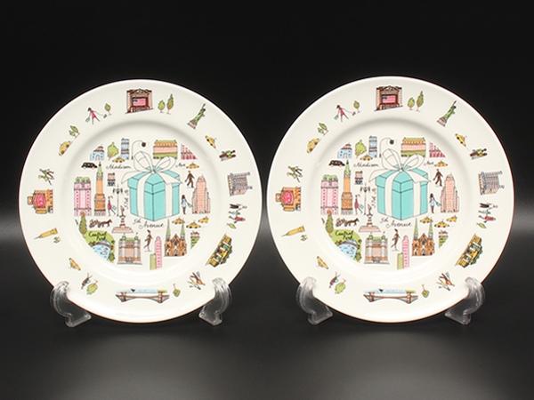 美品 TIFFANY&Co. プレート 皿 2点セット 19cm 5th アベニュー ティファニー