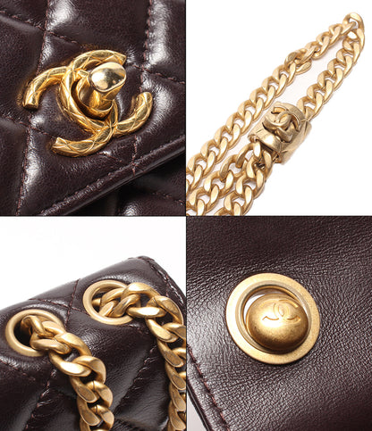 CHANEL チェーンウォレット ゴールド金具 マトラッセ ラムスキン AP3043 レディース シャネル