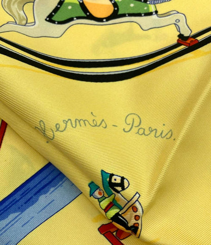 エルメス スカーフ カレ90 シルク100% Raconte moi Le Cheval レディース HERMES