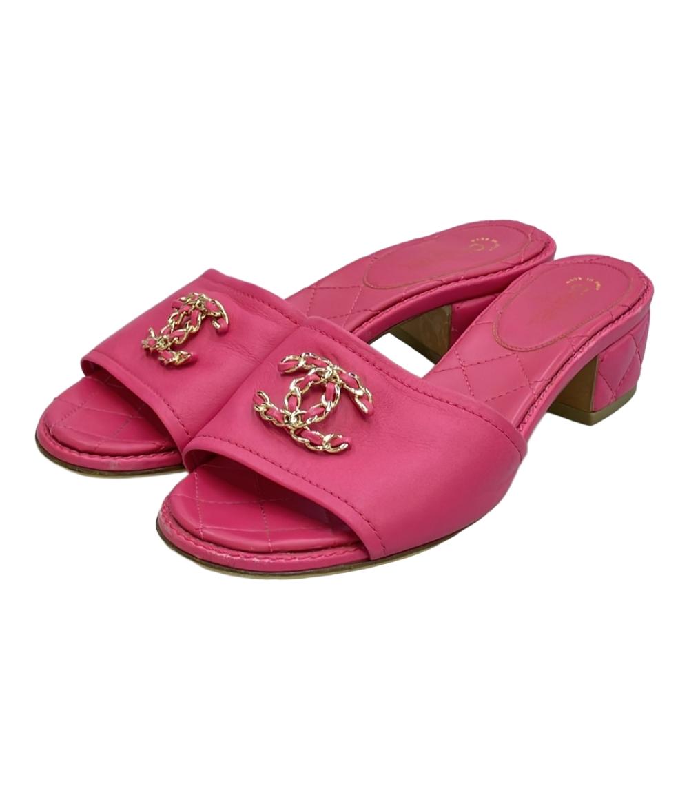 CHANEL ミュール サンダル マトラッセル レディース SIZE 35.5 23(cm) シャネル