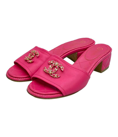 CHANEL ミュール サンダル マトラッセル レディース SIZE 35.5 23(cm) シャネル