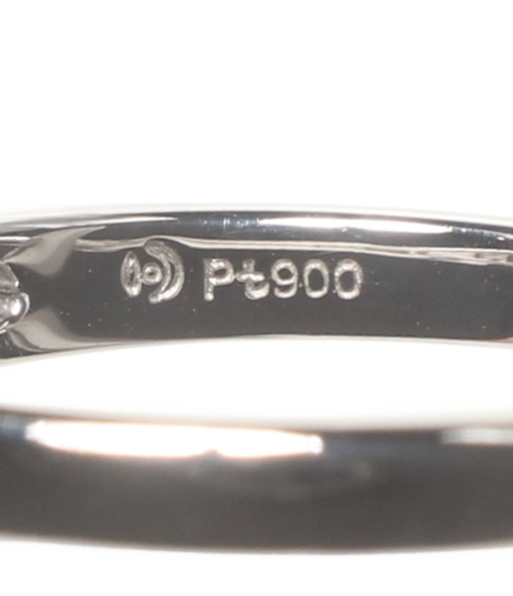 美品 TASAKI リング 指輪 Pt900 黒蝶真珠10.8mm ダイヤ0.09ct レディース SIZE 13号 タサキ