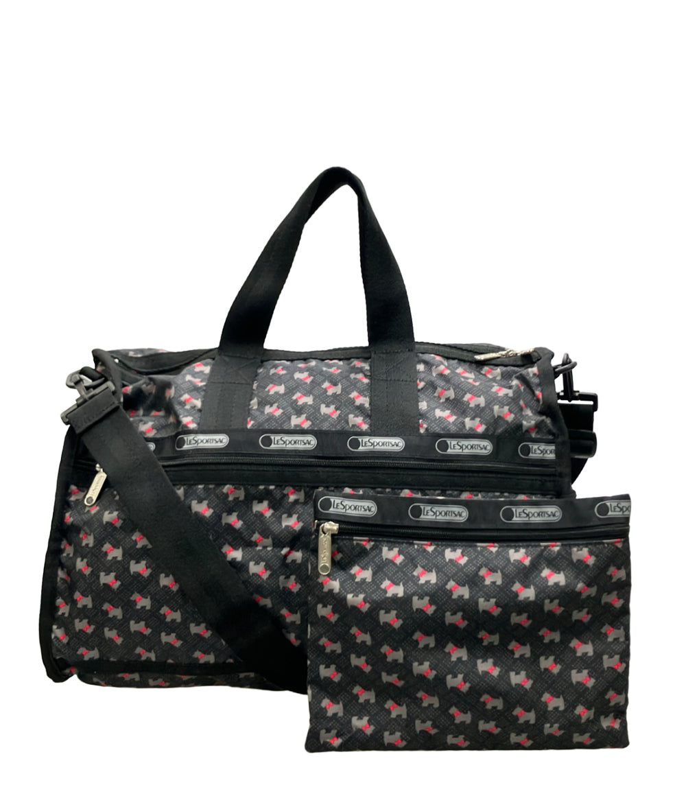 美品 LeSportsac ボストンバッグ ショルダーバッグ 2WAY 斜め掛け レディース レスポートサック