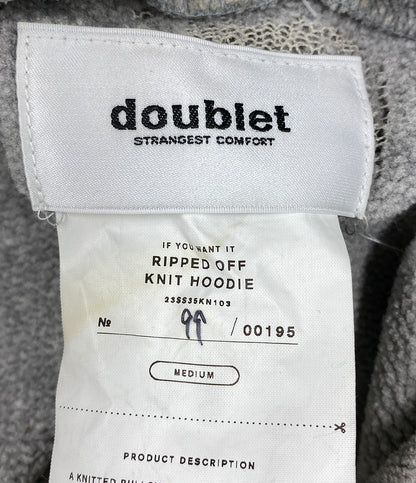 ダブレット  パーカー RIPPED OFF KNIT HOODIE 23ss     メンズ SIZE M  doublet