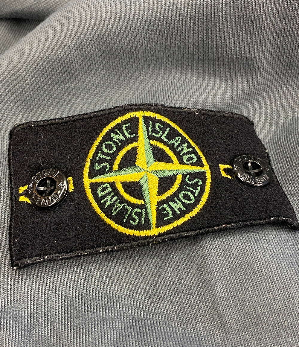 ストーンアイランド  長袖Ｔシャツ ガーメントダイ スウェット ブラック      メンズ SIZE L  STONE ISLAND