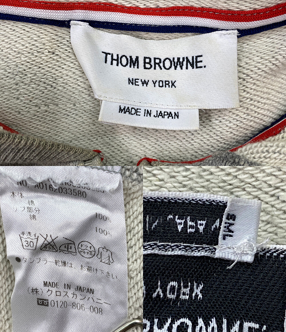 トムブラウン  パーカー ZIP FOODIE GRY      メンズ SIZE 2  THOM BROWNE