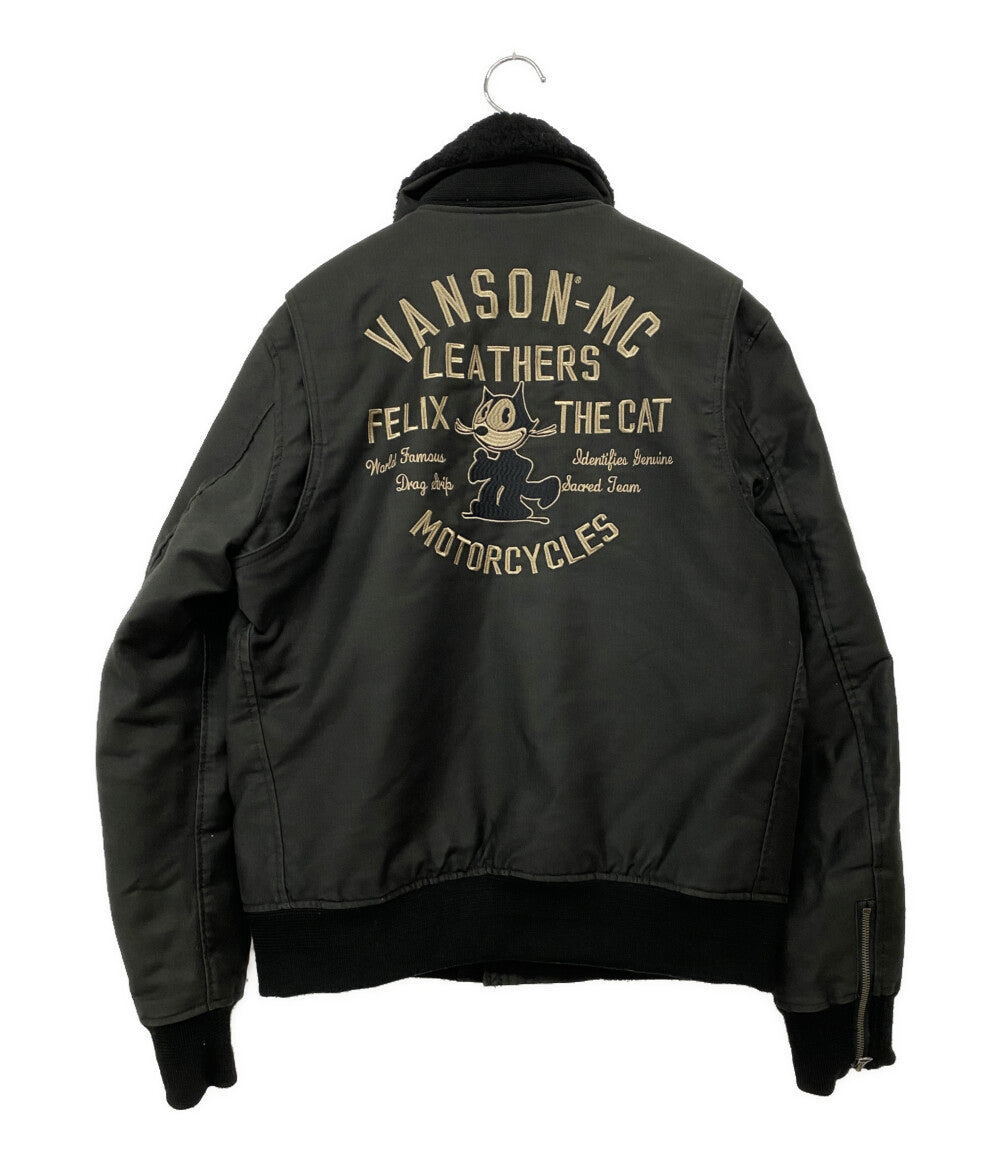 バンソン  ジャケット FELIX THE CAT  B-15 ブラック      メンズ SIZE L  VANSON