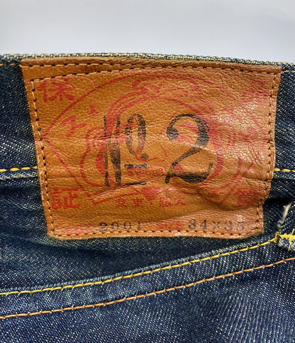 エヴィス  デニムパンツ 2001 ビックカモメ      メンズ SIZE 34/35  Evisu