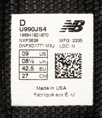 ニューバランス  スニーカー     U990JS4 メンズ SIZE 27cm  new balance